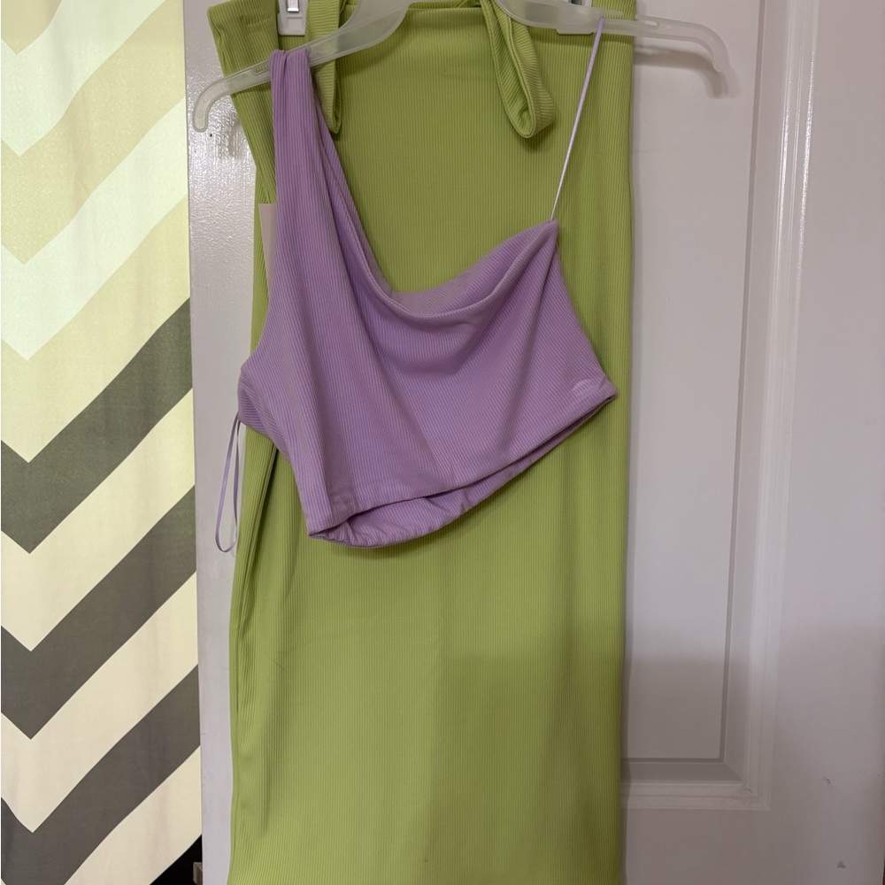 Naked Wardrobe Midi Skirt and Top Set